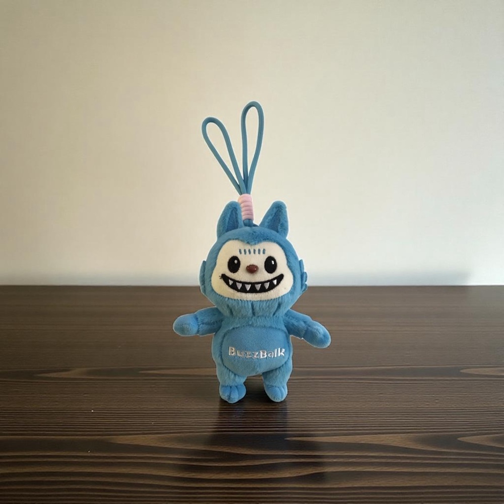 LaBuzzy BuzzBallz Blue Doll Plush Charm Only RARE Limited X/5000 Promo Merch Toy